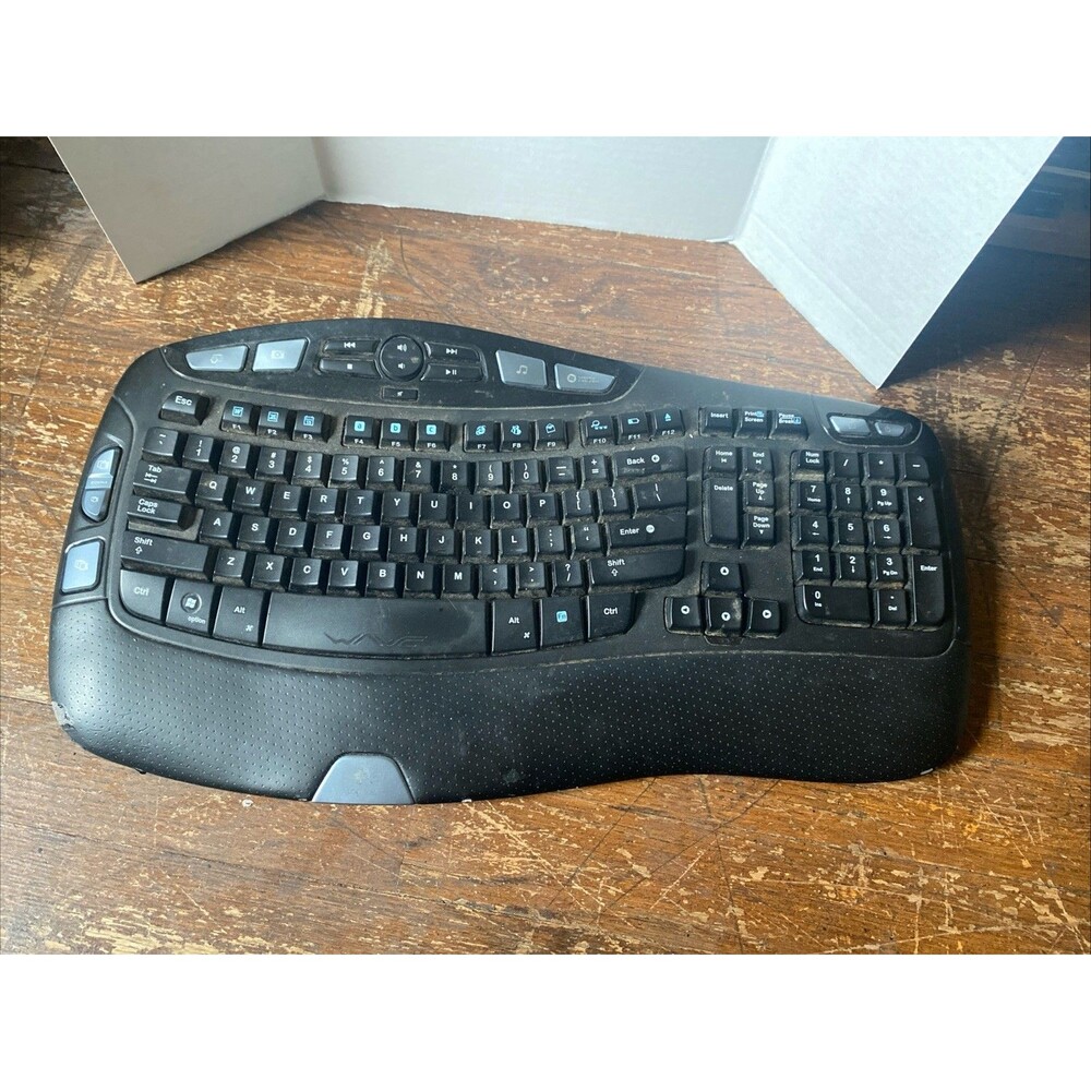 Genuine VTG Logitech Cordless Computer Keyboard Model Y-RCP140 No Receiver USED